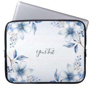 Housse Pour Ordinateur Portable Manches pour ordinateur portable Botanical Blue Fl