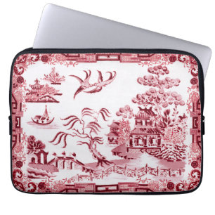 Housse Pour Ordinateur Portable Manches vintages en néoprène rouge Willow