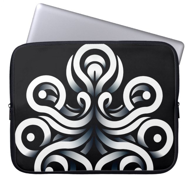 Housse Pour Ordinateur Portable Mandala abstrait géométrique sacré Zen minimal (Devant)