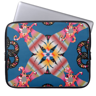 Housse Pour Ordinateur Portable Mandala coloré sur un arrière - plan jaune. Invita