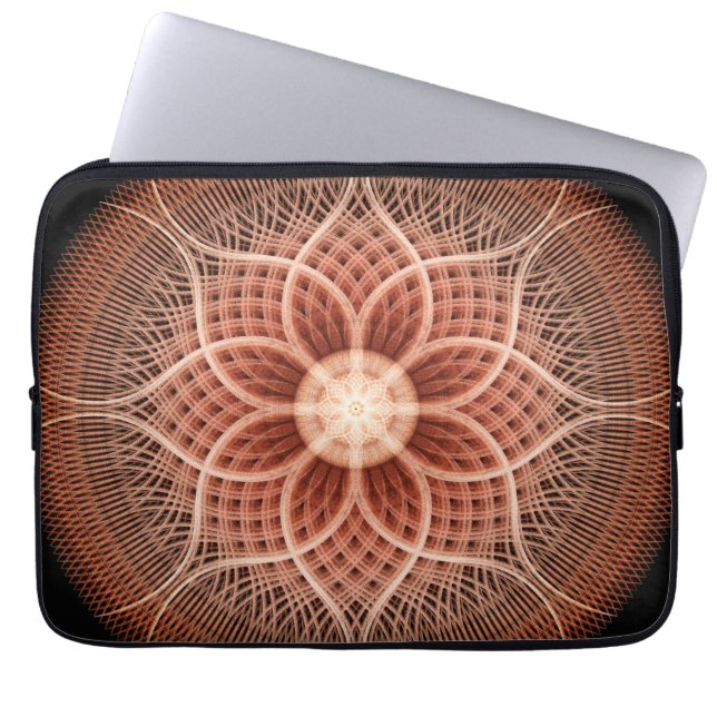 Housse Pour Ordinateur Portable Mandala de Lotus de transe (Devant)