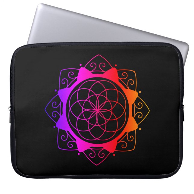Housse Pour Ordinateur Portable Mandala Design Laptop Case (Devant)