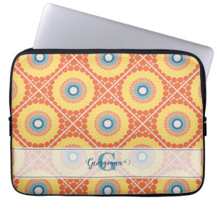 Housse Pour Ordinateur Portable Mandala Eté Egéenne Carrelée Personnalisée