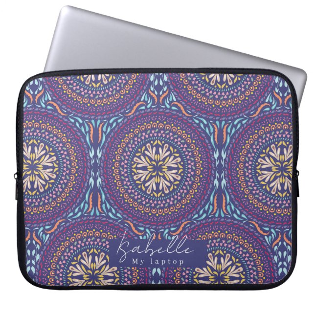 Housse Pour Ordinateur Portable Mandala Purple (Devant)
