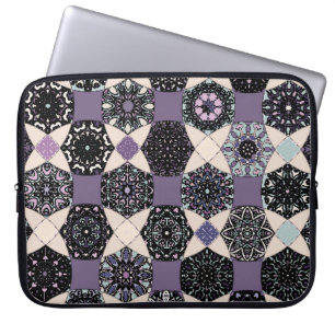 Housse Pour Ordinateur Portable Mandala vintage Floral : Coloré sans joint