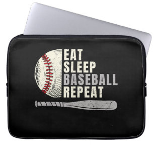 Housse Pour Ordinateur Portable Manger Dormir Baseball Répéter Drôle Joueur de Bas