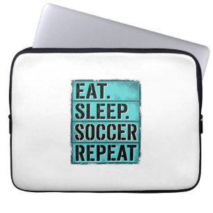 Housse Pour Ordinateur Portable Manger Dormir Football Répéter Chemise Vintage Typ