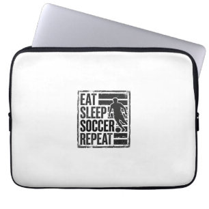 Housse Pour Ordinateur Portable Manger Dormir Football Répéter Conception de Chemi
