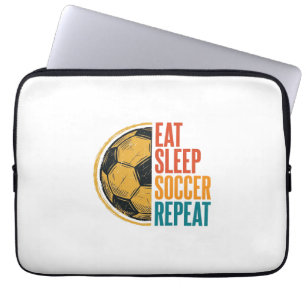 Housse Pour Ordinateur Portable Manger Dormir Football Répéter Conception de Maill