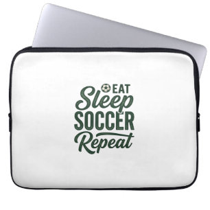 Housse Pour Ordinateur Portable Manger Dormir Football Répéter Conception de T-shi