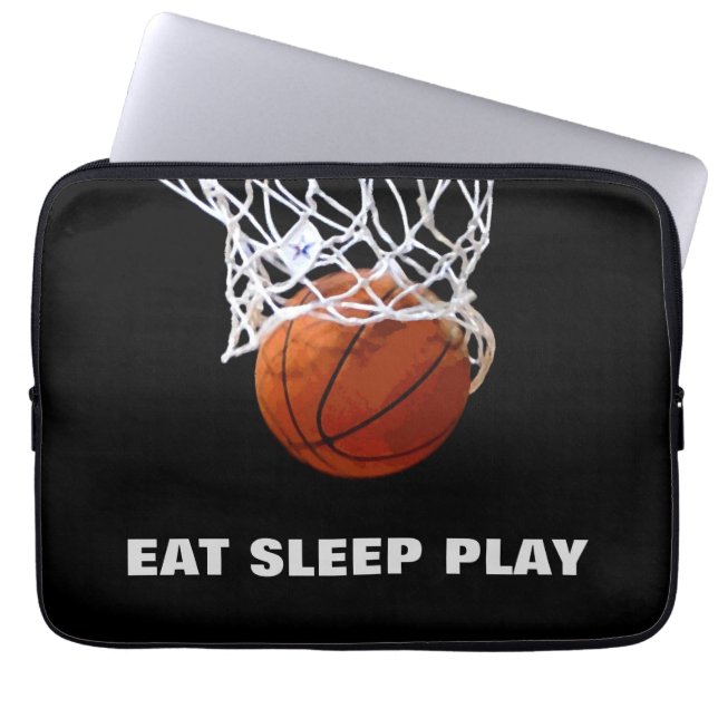 Housse Pour Ordinateur Portable Mangez Le Sommeil Jouer Au Basket-Ball Motivation (Devant)