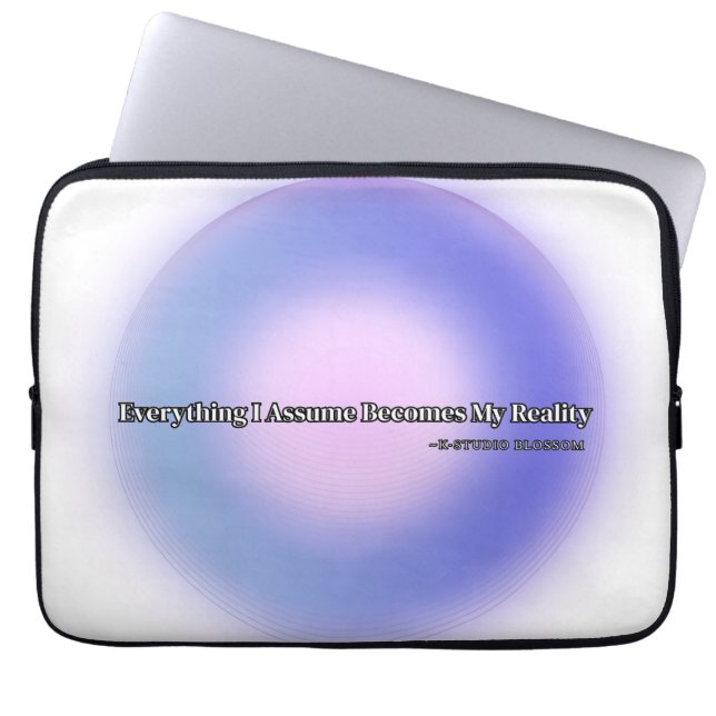 Housse Pour Ordinateur Portable Manifestation d'Aura Violette Esthétique (Devant)