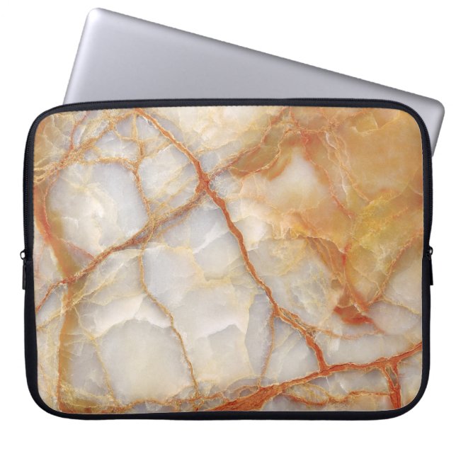 Housse Pour Ordinateur Portable Marble Majesty : Élégance brillante (Devant)