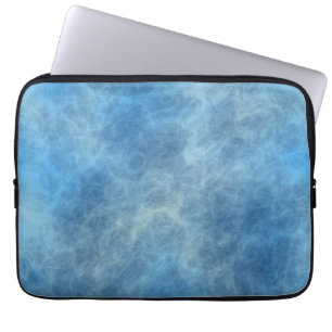 Housse Pour Ordinateur Portable Marbre bleu Abstrait