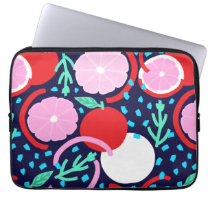 Housse Pour Ordinateur Portable Marché de minuit géométrique de fruits d'agrumes m