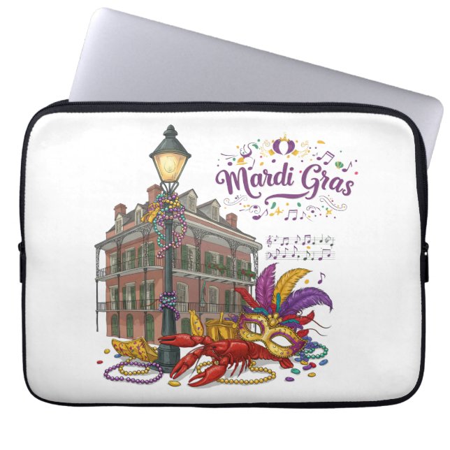 Housse Pour Ordinateur Portable Mardi Gras (Devant)