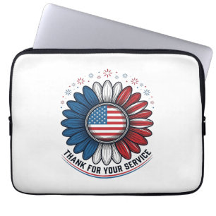 Housse Pour Ordinateur Portable Marguerite Patriotique Merci Pour Votre Chemise De