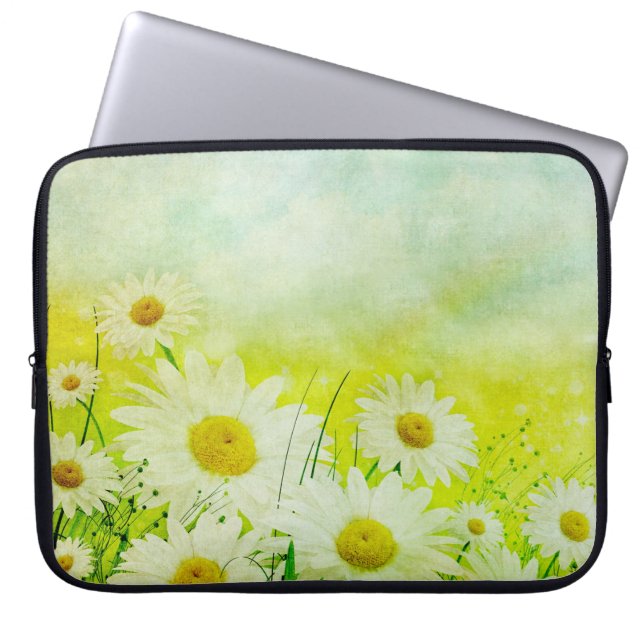 Housse Pour Ordinateur Portable Marguerites (Devant)