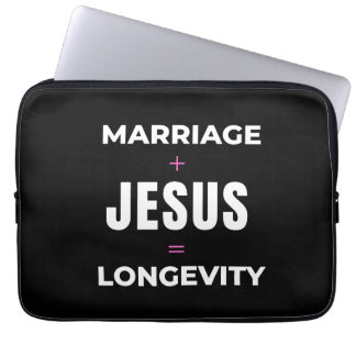 Housse Pour Ordinateur Portable Mariage + Jésus = Longévité