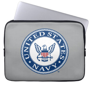 Housse Pour Ordinateur Portable Marine américaine   Navy Alt Emblem