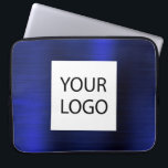 Housse Pour Ordinateur Portable Marine Blue Metallic - Logo sur mesure promotionne<br><div class="desc">Moderne Marine Bleu Faux Métallic Inoxydable Élégant Votre logo personnalisé Coque publicitaire promotionnel pour ordinateur portable ou manches promotionnelles (promo). Ce coque informatique professionnel de classe peut être customisé pour inclure votre entreprise ou logo d'entreprise.</div>