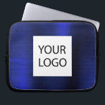 Housse Pour Ordinateur Portable Marine Blue Metallic - Logo sur mesure promotionne<br><div class="desc">Moderne Marine Bleu Faux Métallic Inoxydable Élégant Votre logo personnalisé Coque publicitaire promotionnel pour ordinateur portable ou manches promotionnelles (promo). Ce coque informatique professionnel de classe peut être customisé pour inclure votre entreprise ou logo d'entreprise.</div>