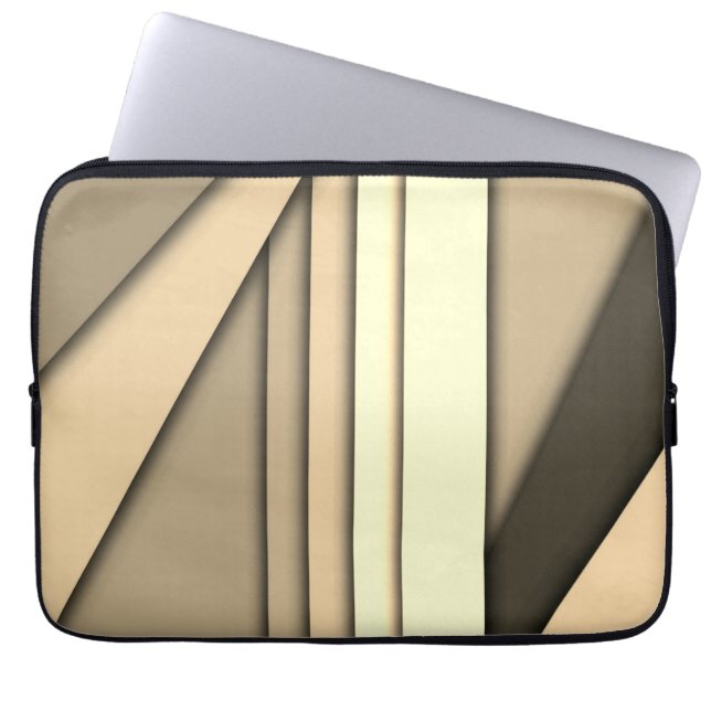 Housse Pour Ordinateur Portable Marron monochrome moderne (Devant)