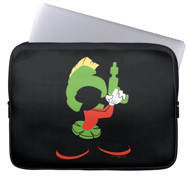 Housse Pour Ordinateur Portable MARVIN MARTIAN™ Silhouette avec Raygun (Devant)