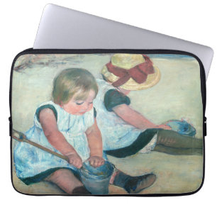 Housse Pour Ordinateur Portable Mary Cassatt - Enfants jouant sur la plage