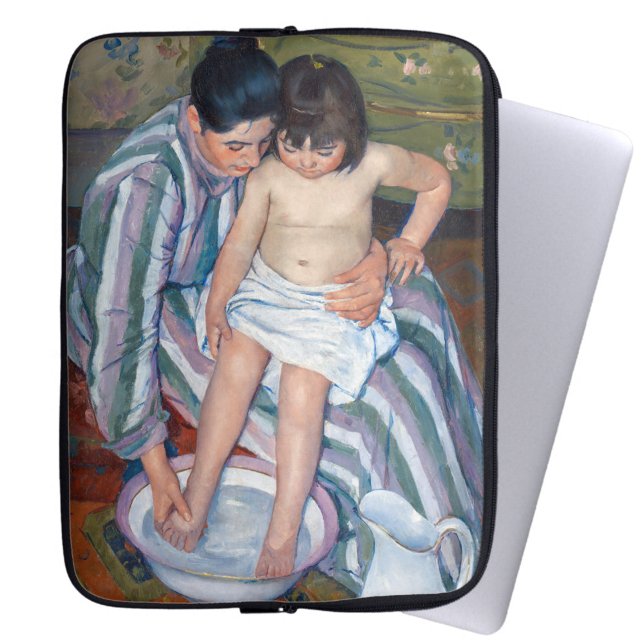 Housse Pour Ordinateur Portable Mary Cassatt - Le bain de l'enfant / Le bain (Créateur téléchargé)