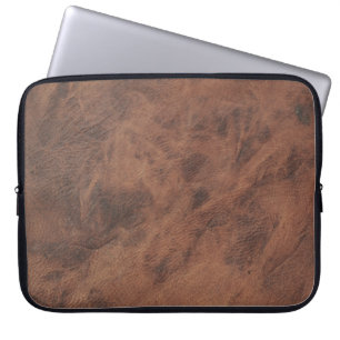 Housse Pour Ordinateur Portable Masculine en cuir Brown Peau rustique