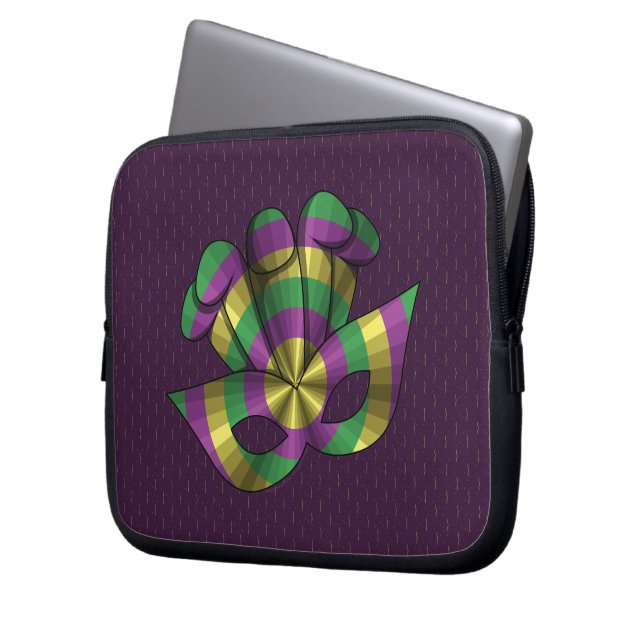 Housse pour ordinateur portable Masque de Mardi Gr (devant gauche)