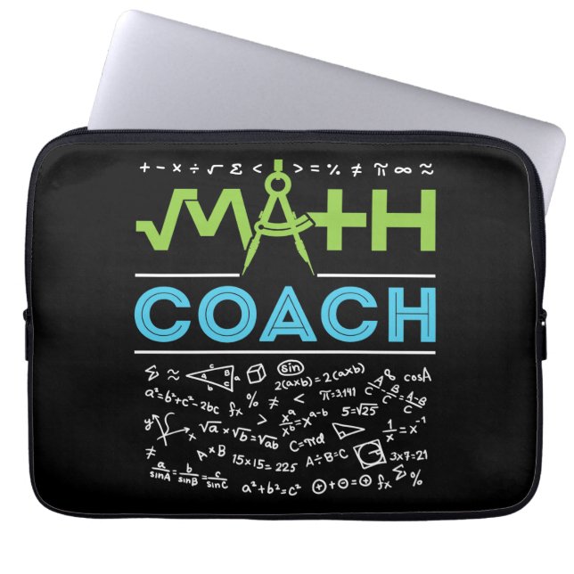 Housse Pour Ordinateur Portable Math Coach Mathematics Tutor (Devant)