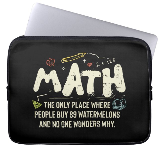 Housse Pour Ordinateur Portable Mathématiques Mathématiques Mathématiques Math Ens (Devant)