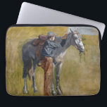 Housse Pour Ordinateur Portable Mauvaises Terres Américaines du cow-boy et du chev<br><div class="desc">Le soleil tapait sans pitié sur le paysage aride, projetant de longues ombres dansantes sur la terre desséchée. Une silhouette solitaire, un cow-boy à la peau burinée et au regard d'acier, chevauchait un étalon puissant à travers l'étendue désolée. Il s'appelait Silas, un homme peu loquace et encore moins émotif, forgé...</div>