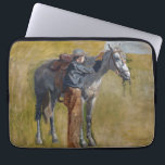 Housse Pour Ordinateur Portable Mauvaises Terres Américaines du cow-boy et du chev<br><div class="desc">Le soleil tapait sans pitié sur le paysage aride, projetant de longues ombres dansantes sur la terre desséchée. Une silhouette solitaire, un cow-boy à la peau burinée et au regard d'acier, chevauchait un étalon puissant à travers l'étendue désolée. Il s'appelait Silas, un homme peu loquace et encore moins émotif, forgé...</div>