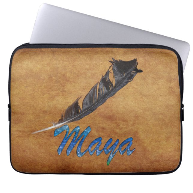 Housse Pour Ordinateur Portable MAYA Native American Feather Portable (Devant)