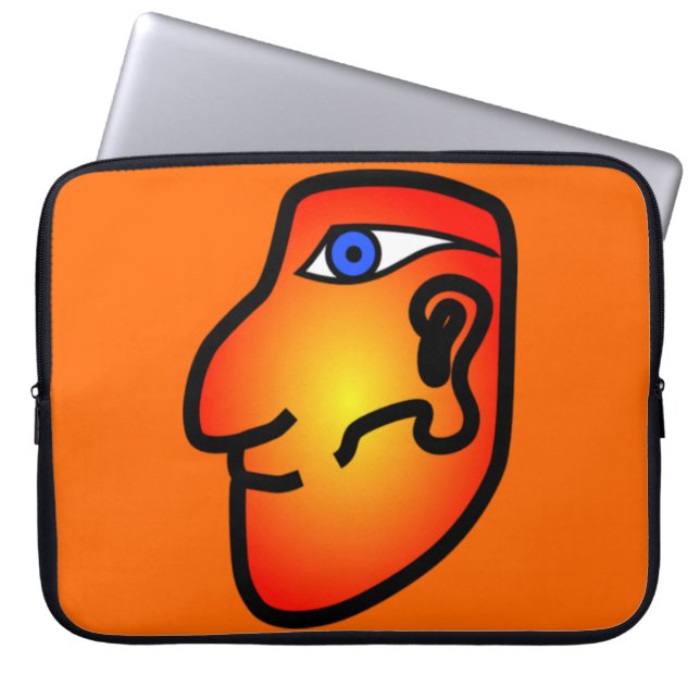 Housse pour ordinateur portable Mayan Head (Devant)