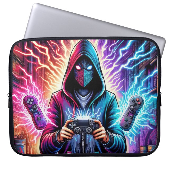 Housse Pour Ordinateur Portable Mec de gamer cool  (Devant)