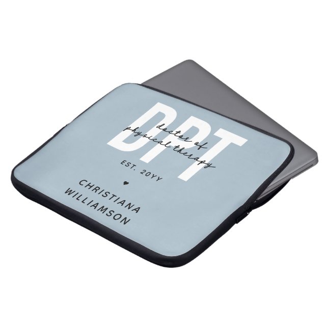 Housse Pour Ordinateur Portable Médecin DPT personnalisé de thérapie physique (Devant haut)