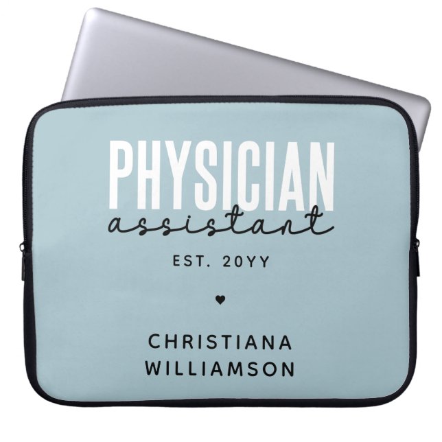 Housse Pour Ordinateur Portable Médecin personnalisé Assistant PA Graduation (Devant)