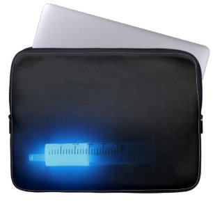 Housse Pour Ordinateur Portable Médecine, luminescence bleue