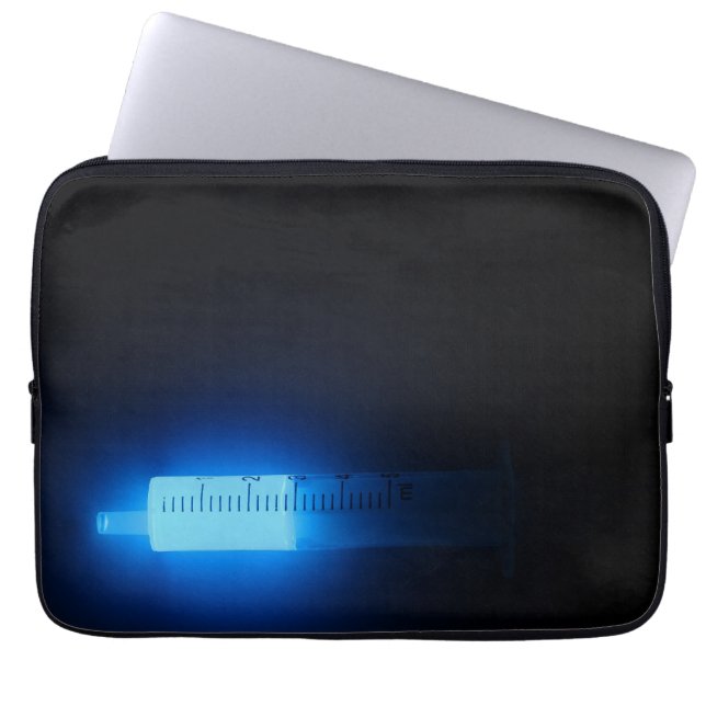 Housse Pour Ordinateur Portable Médecine, luminescence bleue (Devant)