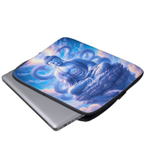 Housse Pour Ordinateur Portable Méditation Bouddha Dragon Mystique