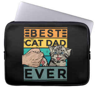 Housse Pour Ordinateur Portable Meilleur Chat Papa Jamais Chat Papa Fête des pères