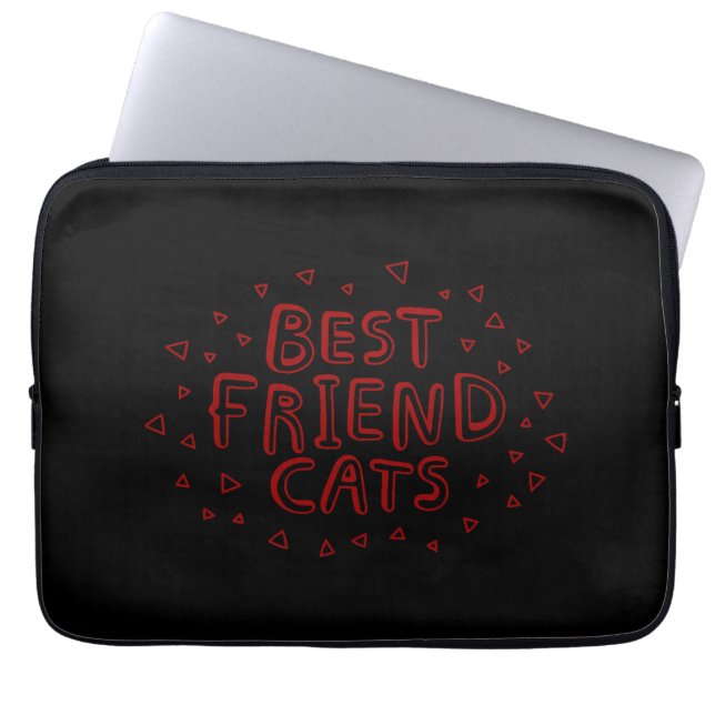 Housse Pour Ordinateur Portable Meilleur Chats Ami (Devant)