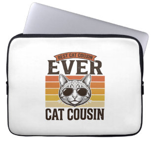 Housse Pour Ordinateur Portable Meilleur Cousin Chat Ever Création de Chemise Vint