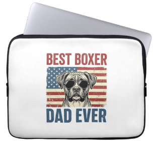 Housse Pour Ordinateur Portable Meilleur Papa Boxer Vintage Chien