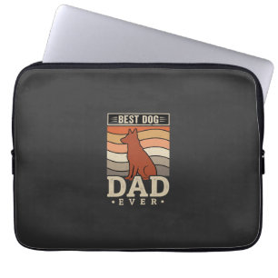 Housse Pour Ordinateur Portable Meilleur papa chien de tous les temps silhouette r