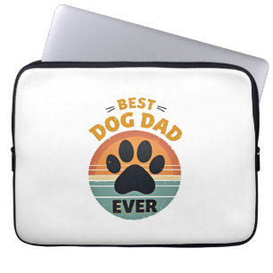 Housse Pour Ordinateur Portable Meilleur Papa Chien de Tous les Temps Vintage Retr